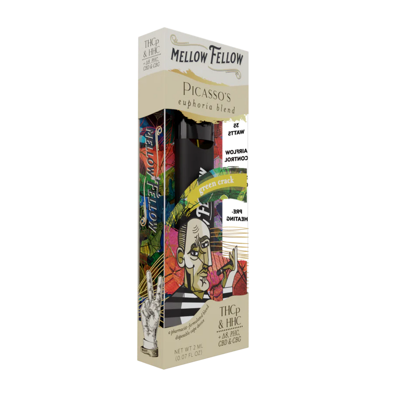Picasso's Euphoria Blend (Green Crack) - HHC, Delta THC, H4CBD, CBD, CBG, and THCp - 2ml Disposable Vape - Vol. 1